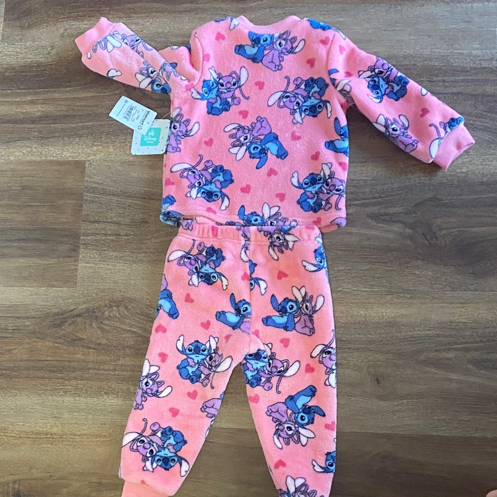 Disney Baby Stitch 2PC Fleece Outfit 18M NWT Pink Lounge Set - Picture 3 of 10